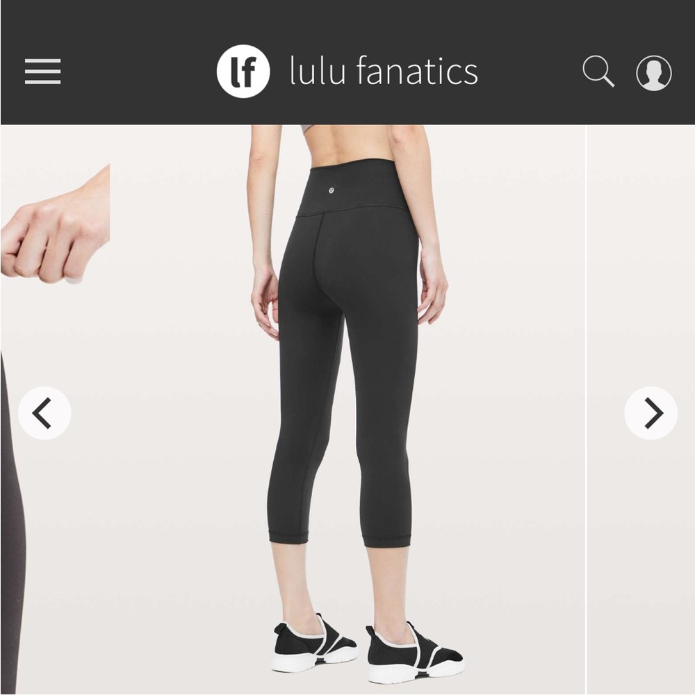 Lululemon Wunder Under Crop (Hi-Rise) *Full on Luxtreme 21” Blk